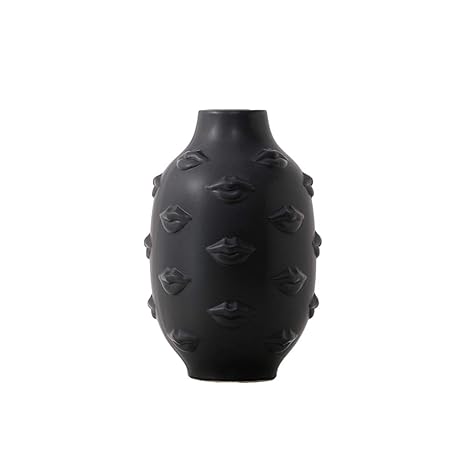 Amazon Com European Modern Ceramic Black Porcelain Lip Print