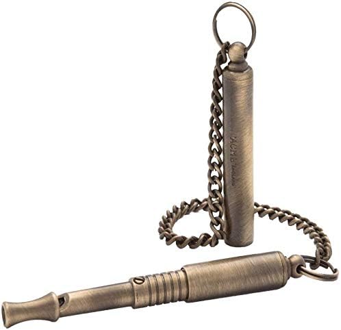 Acme Silent Whistle No. 535 Noiseless Dog Whistle for Drivers and Dog Training, Virtually Inaudible for Men, Brass Antique