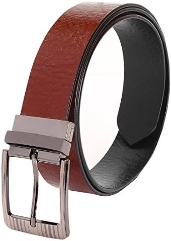 SeeandWear Pure Leather Black Branded Formal Casual Reversible Belt For Men (36MM Wide)