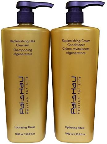 Pai Shau Replenishing Cleanser Shampoo &amp; Cream Conditioner 33.8 Oz / Liter Duo