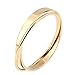 Baoli Titanium 18k Gold 2 Women's Plain Bangle Bracelet Together