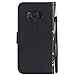 Urberry Galaxy S8 Butterfly Wallet Case, S8 Card Holder Case,Shock-proof Case for Samsung Galaxy S8 with a Screen Protector (Black)