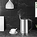 Electric Kettle Temperature Control (PRO), Double Wall 100% Stainless Steel Kettle with Real Time LED Display, Safe Touch and Cordless Tea Kettle, SpeedBOil System Fast Heating and Smart Warming Function, 2 Year Warranty, Aicok