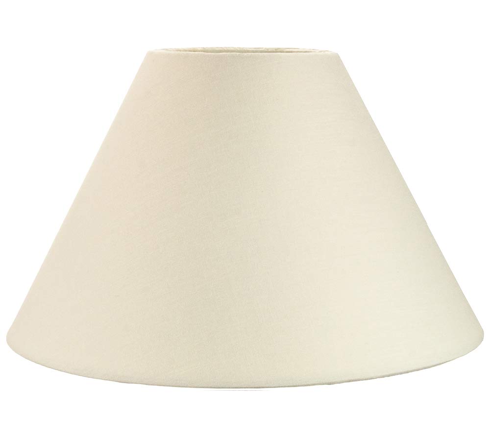 Traditional 14" Cream Cotton Coolie Lampshade Suitable for Table Lamp or Pendant by Happy Homewares