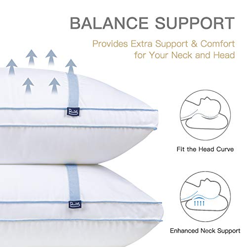 BedStory Pillows for Sleeping 2 Pack Standard Size, Hotel Quality Bed Pillow, Down Alternative