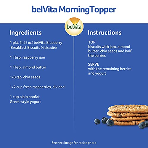 BELVITA BREAKFAST BARS BISCUITS, BLUEBERRY, VALUE PACK, 12 PACKS (4 BISCUITS PER PACK)
