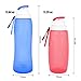 Collapsible Water Bottle Silicone Outdoor Water Canteen BPA Free,FDA Approved Set of 4 Pack Family Set Parents And Children For Travel Trip Camping Cycling Fishing Climbing Sports