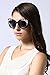 Flowertree Women's S4230B2 Plastic Floral Embellished Party Novelty Cat Eye 53mm Sunglasses (black) Medium