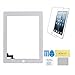 Replacement Touch Screen Digitizer Glass for IPAD with Home Button & Original Adhesive & Open Tools Kit (ipad 2, white)