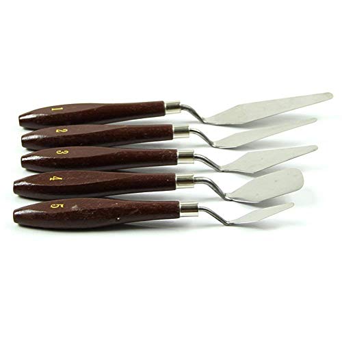 Nicedeal 5pcs Set Professional Steel Artist Oil Painting Palette Knife Spatula Paint ArtHome Deco and Wall Sticker