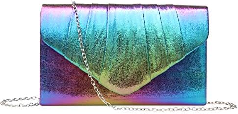 GESU Womens Shining Envelope Clutch Purses Evening Bag Handbags For Wedding and Party