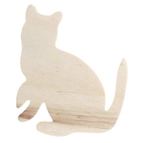 Factory Direct CraftÂ® Group of 24 Unfinished Wooden Cat Cutouts for Embellishing and Creating