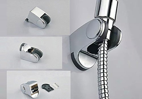 OWIKAR Bathroom Shower Head Holder Bracket Wall Mount Handheld Shower Arm Mount Premium Chrome Plated ABS Finished Small and Portable - Thumbnail 6
