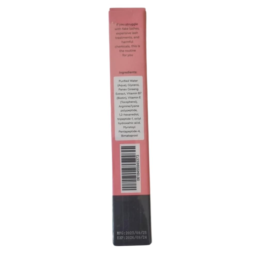 Eyelash Serum - Lash Serum for Ticker, Longer and Fuller Lashes- Visible Results after 4 weeks - Restore Natural Grow and Reduces Hair Loss - Vegan and Cruelty-free Formula - Luxe Cosmetics