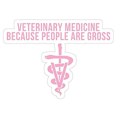 Veterinary Medicine Because People are Gross (Pink) Decal Sticker - Peel N Stick Sticker Graphic Decal at Amazon
