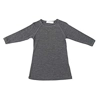 100% Pure Organic Merino Wool Cozy Play Dress, 3T Charcoal