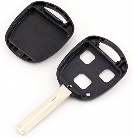 Petbly(TM)3 Button Uncut Blade Key Shell Car Key Case with Screwdriver for Lexus Es300 Es 330 Remote Flip Fob Car Key Cover No Chip