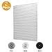 LUCKUP 2 Pack Cordless Light Filtering Pleated Fabric Shade,Easy to Cut and Install, with 4 Clips (36