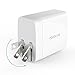USB Wall Charger, dodocool 2-Port 4.8A Charger Adapter with Quick Charge 3.0 and Charge Protection, Foldable Plug Compatible for iPhone, Samsung, Huawei, Kindle, MP3, Speaker and More (Basic Model)