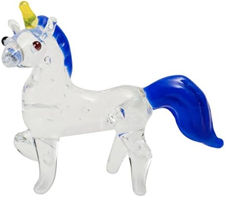 Tynies Unicorn Glass Figurine, Clear, 1.9" x 1.6" x 1.2"