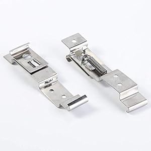 DERCLIVE 2X Trailer Nummer Plaat Houders,Nummer Plaat Klemmen, Lente Geladen Roestvrij Staal Registratie Plaat Houder…