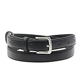 Maikun Womens Skinny Leather Belt Solid Color Pin Buckle Simple Waist Belts Mother's Day Gifts