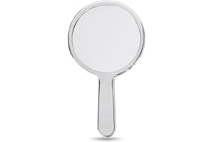 Dokpav Round Hand Held Mirror, Portable Makeup Mirror with Handle, Professional Hairdressers Compact Mirrors Tool, Cosmetic T