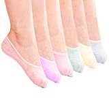 GEOOT Women Anti-slip No Show Socks Casual Low Cut Liner Socks, Pack of 6