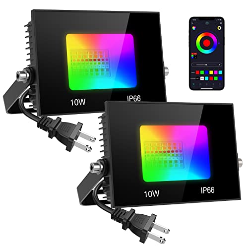 Olafus LED RGB Flood Light 70W Equivalent, Smart Flood Lights APP