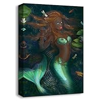 Canvas Wall Art - Elegant Mermaid - Canvas Prints Home Artwork Decoration for Living Room,Bedroom - 12x18 inches