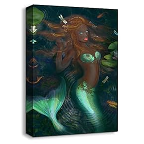 Canvas Wall Art - Elegant Mermaid - Canvas Prints Home Artwork Decoration for Living Room,Bedroom - 12x18 inches