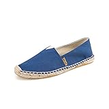 Alexis Leroy 2015 Women's Original Classic Stripe Canvas Flat Espadrilles Dark Blue 38 M EU / 7-7.5 B(M) US