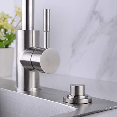 SINKINGDOM SinkTop Air Switch Kit with Brushed Nickel Long Button (Full