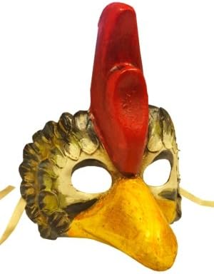 Deluxe Gallo Chicken Rooster Animal Venetian Full Face Carnival Masquerade Mask