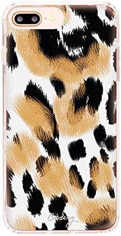 Casery iPhone Case Designed for The Apple iPhone iPhone 6, 6s, 7, 8 Plus, Primal Print (Cute Leopard) - Military Grade Protection - Drop Tested - Protective Slim Clear Case