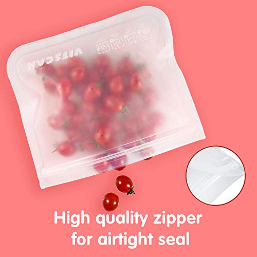 Reusable Food Storage Bags 12 Pack Ziploc bags (4 Reusable Snack Bags+4