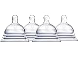 Munchkin Latch Natural Movement Baby Bottle Nipples, 4 Count, Stage 1