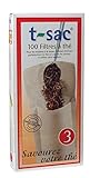 T-Sac Tea Filter Bags, Disposable Tea Infuser, Number 3-Size, 3 to 8-Cup Capacity, Set of 400