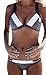 Chuanqi Women's Sexy Halter Patchwork Bikini Swimsuit Push up 2 Piece Set
