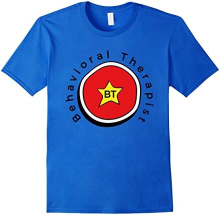 Mens Behavioral Therapist Superhero T-Shirt For ABA Therapy Large Royal Blue