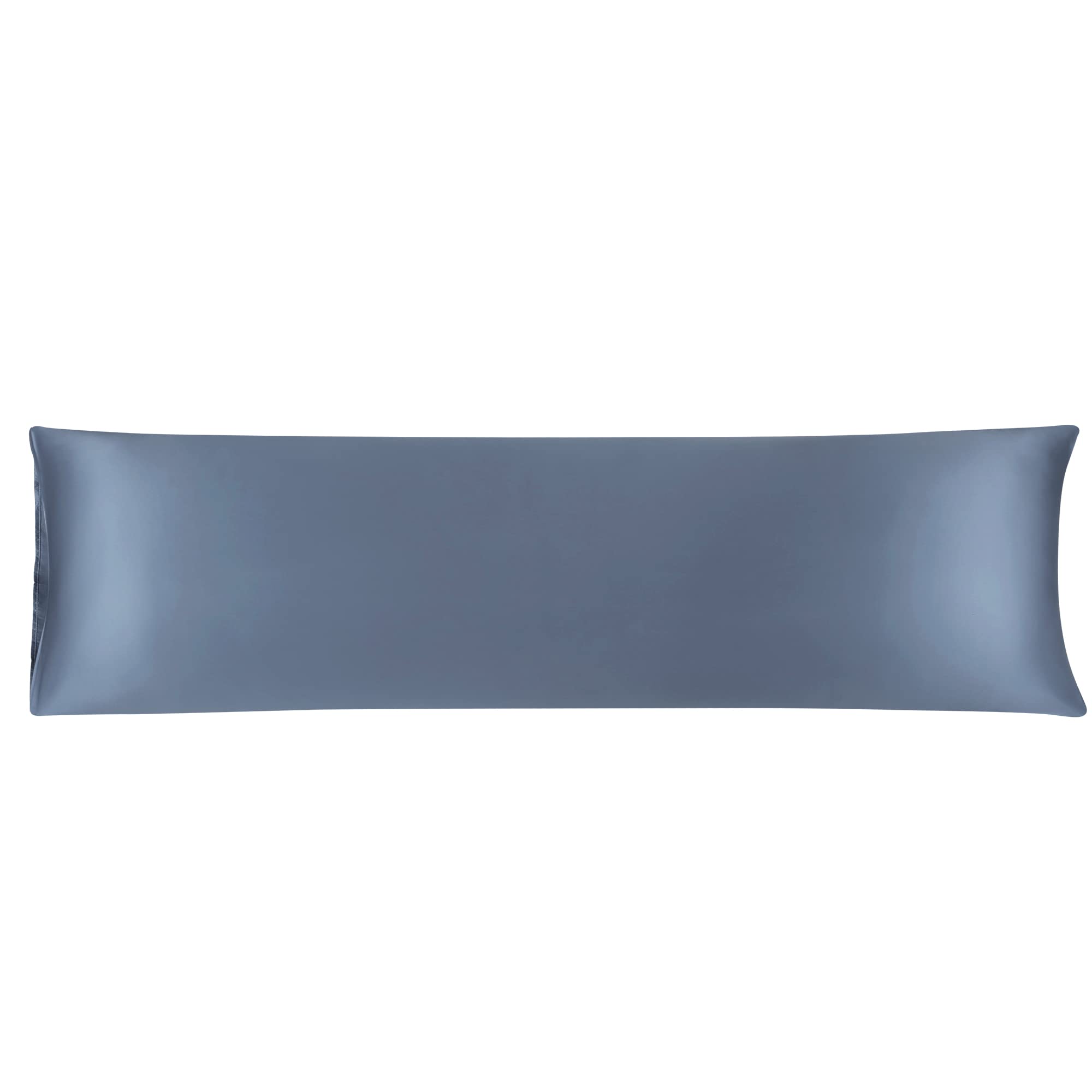 sourcing map Bolster Pillowcases 20"x72" Satin Silky Body Pillowcase for Hair and Skin, Wrinkles - Fade Free Long Pillow Cover - Slate Gray