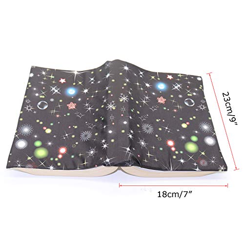 Omitfu 6 Pcs Stretchable Fabric Book Cover Fits Most Hardcover Textbooks up to 9 Inch x 11 Inch Washable Reusable School Book Protector (B)