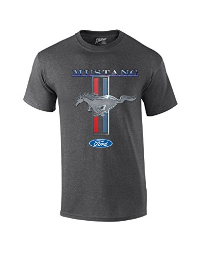 Ford Mustang T-Shirt Pony & Stripes Logo Classic