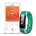Fitness Tracker Heart Rate Monitor Gemeita Sport Smart Wristband IP67 Waterproof Wearable Activity Tracker with Steps&Calorie Burned and Distance Counter Sleep Monitor Pedometer (green)