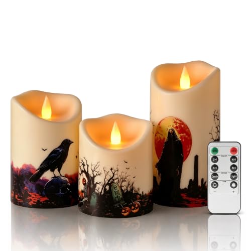Artmarry Flameless Candles 3-Pack Remote