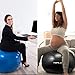 TOPLUS Exercise Ball (Multiple Sizes) Thick Yoga Ball Chair for Fitness, Stability, Balance, Pilates, Birthing - Anti Burst Supports 2200lbs - Includes Quick Pump & Professional Guide