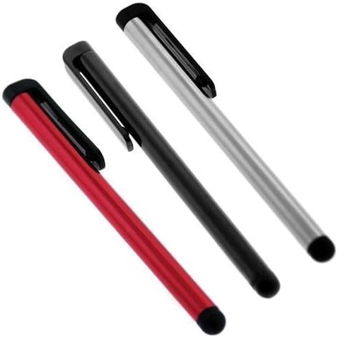 Premium Samsung SM-T590 Stylus Custom Capacitive Pen 3 Pack! (Black/Silver/RED)
