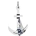 Juvale Nautical Anchor Ornament Hook, Wooden Anchor Hook Ocean Decoration, Nautical DecorBathroom, Bedroom Kitchen, White, 16.3 x 12 x 2 inches
