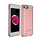 BIGFOX for iPhone 7 Plus Battery Case,for iPhone 8 Plus/7 Plus Charger Case 4200mAh Magnetic Battery Cases Slim Rechargeable External Battery Pack for iPhone 8 Plus/7 Plus/6S Plus/6 Plus (Rose Gold)