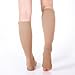 Zipper Compression Socks (2 Pairs), Open Toe Leg Support Medical Edema Varicose Veins Swollen Sore Knee Stockings